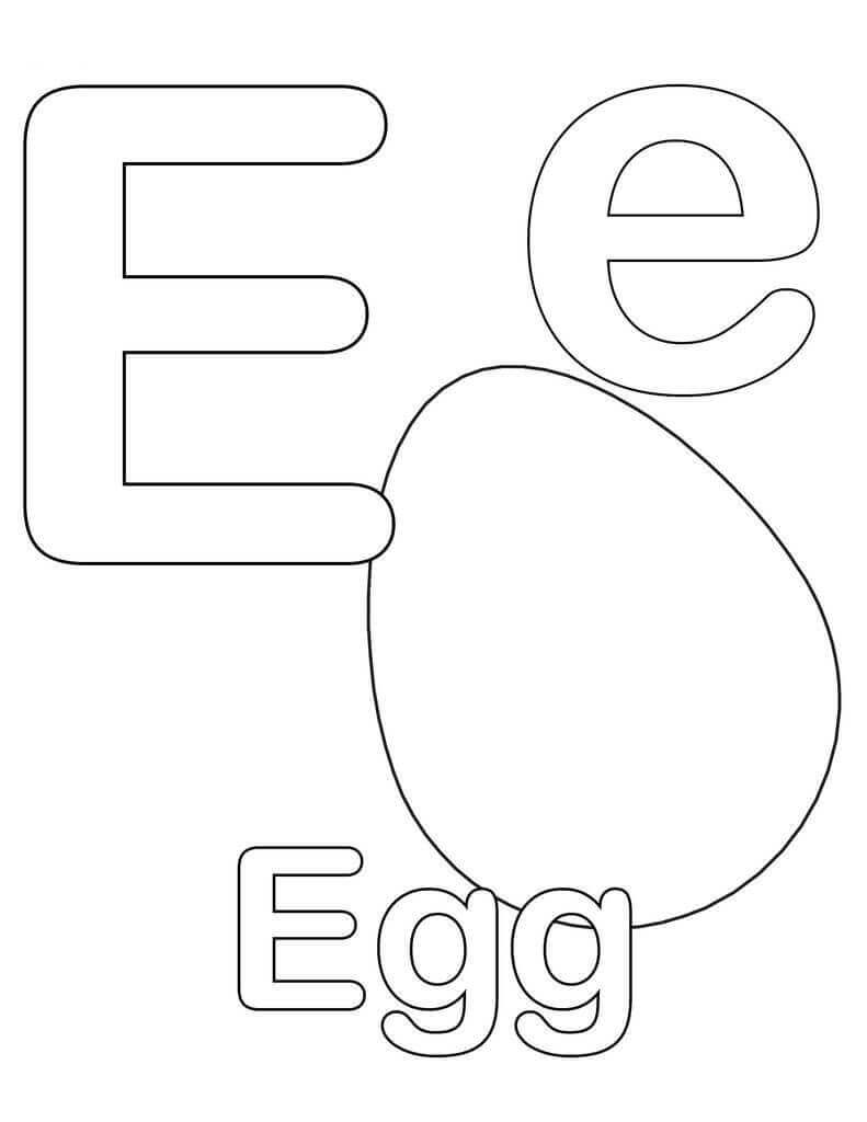 dibujos letra e 10 para colorear