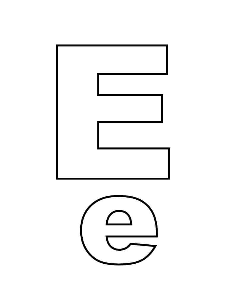 dibujos letra e 11 para colorear