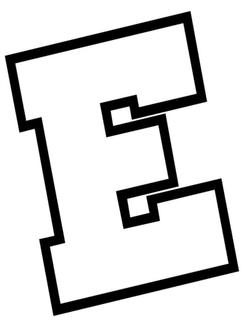 dibujos letra e 5 para colorear