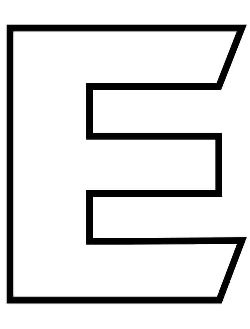 dibujos letra e 7 para colorear