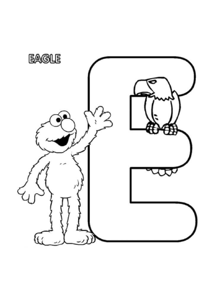 dibujos letra e 9 para colorear