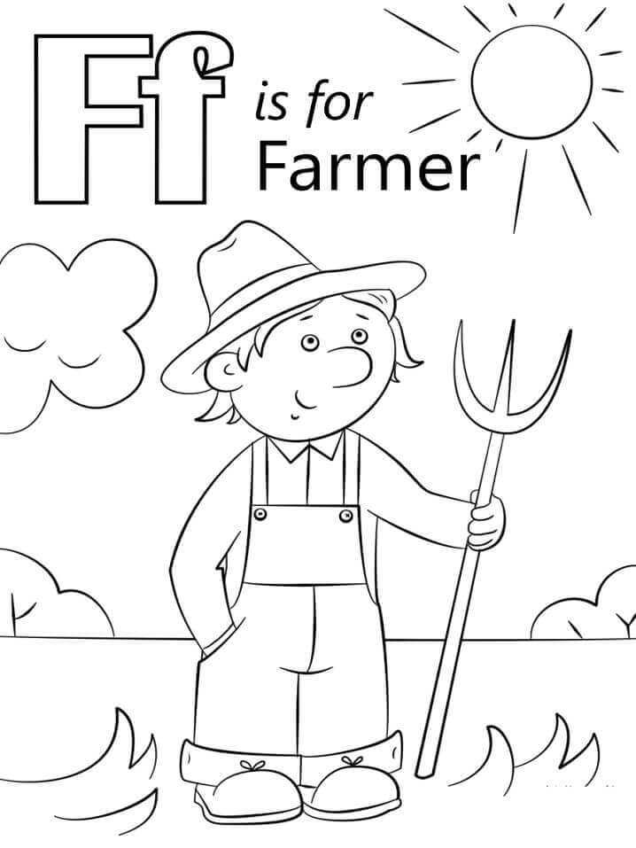 dibujos futbol letra f para colorear
