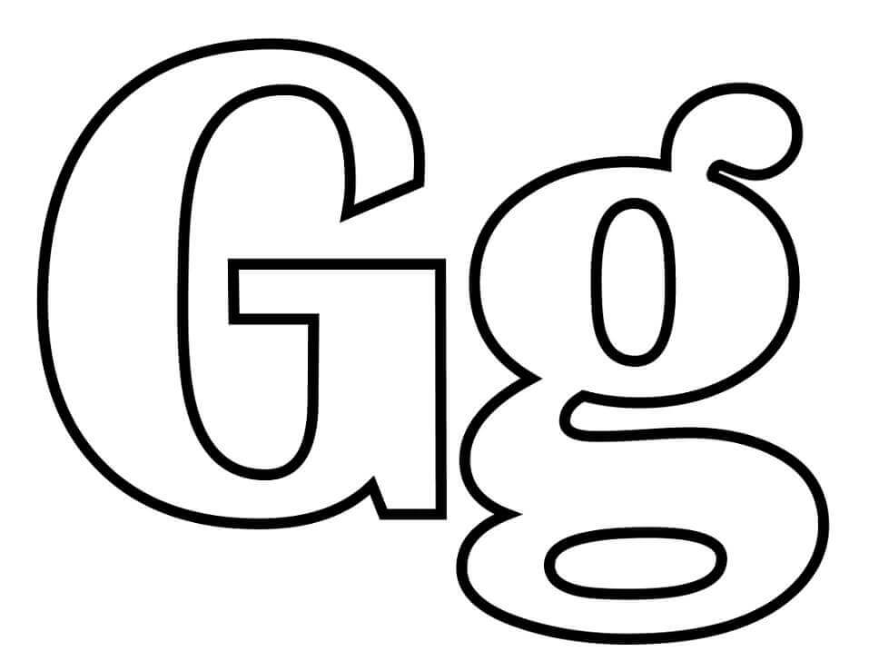 Letra G para Colorear