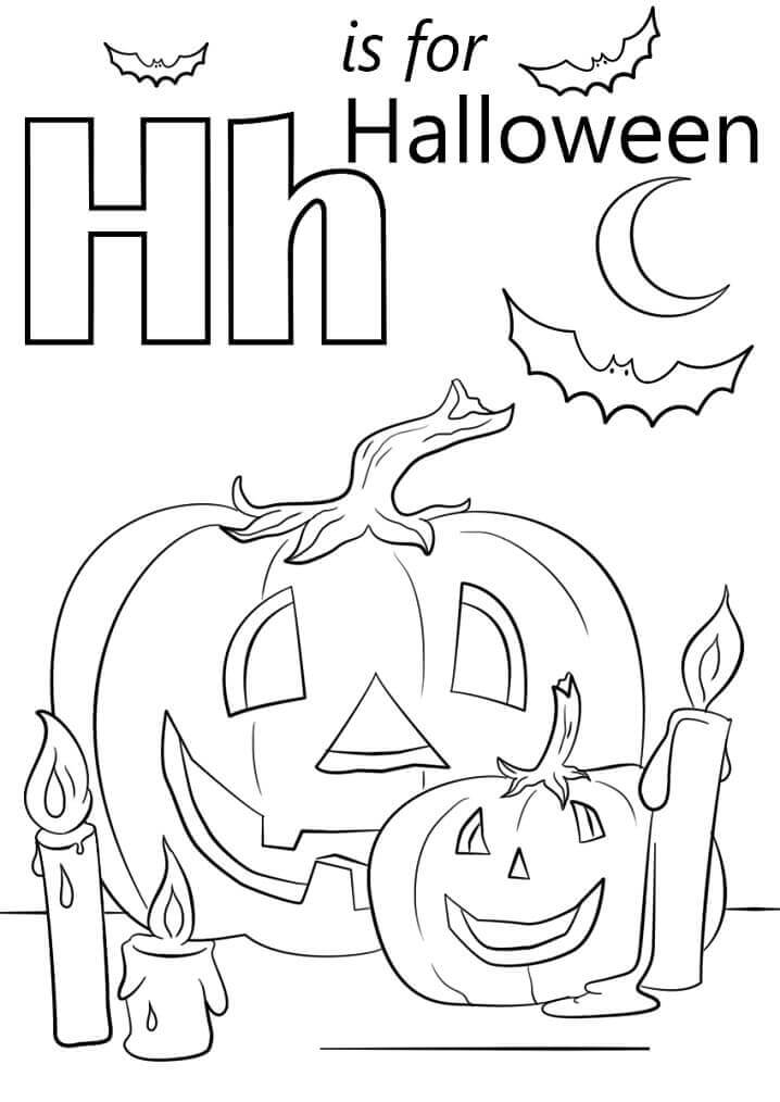 Letra H para Colorear