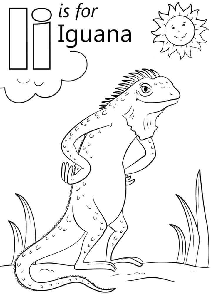 dibujos letra i i para colorear