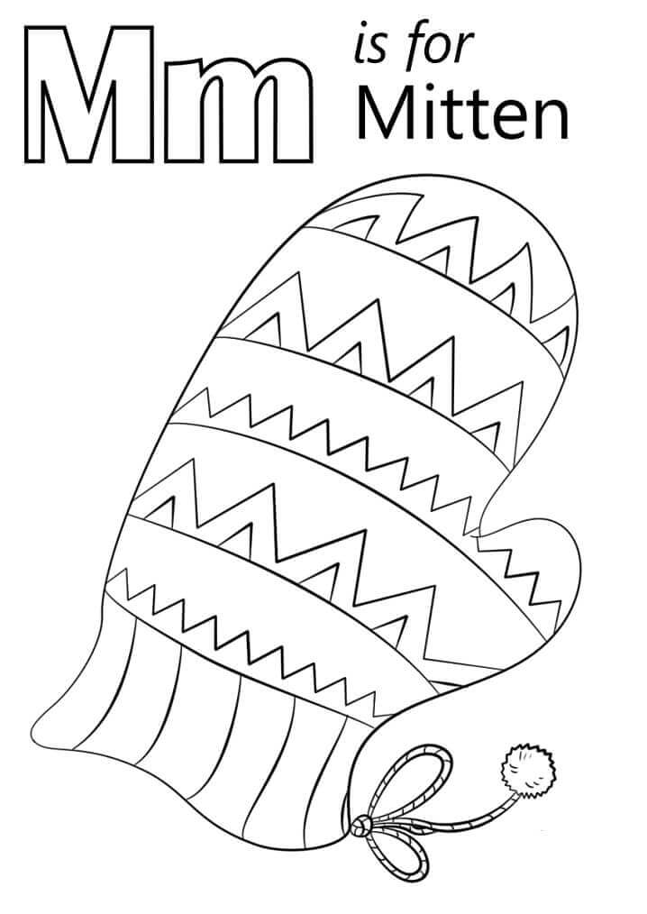 Letra M para Colorear