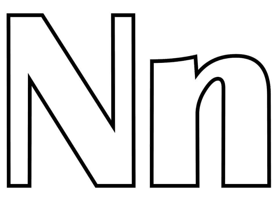 dibujos letra n n para colorear