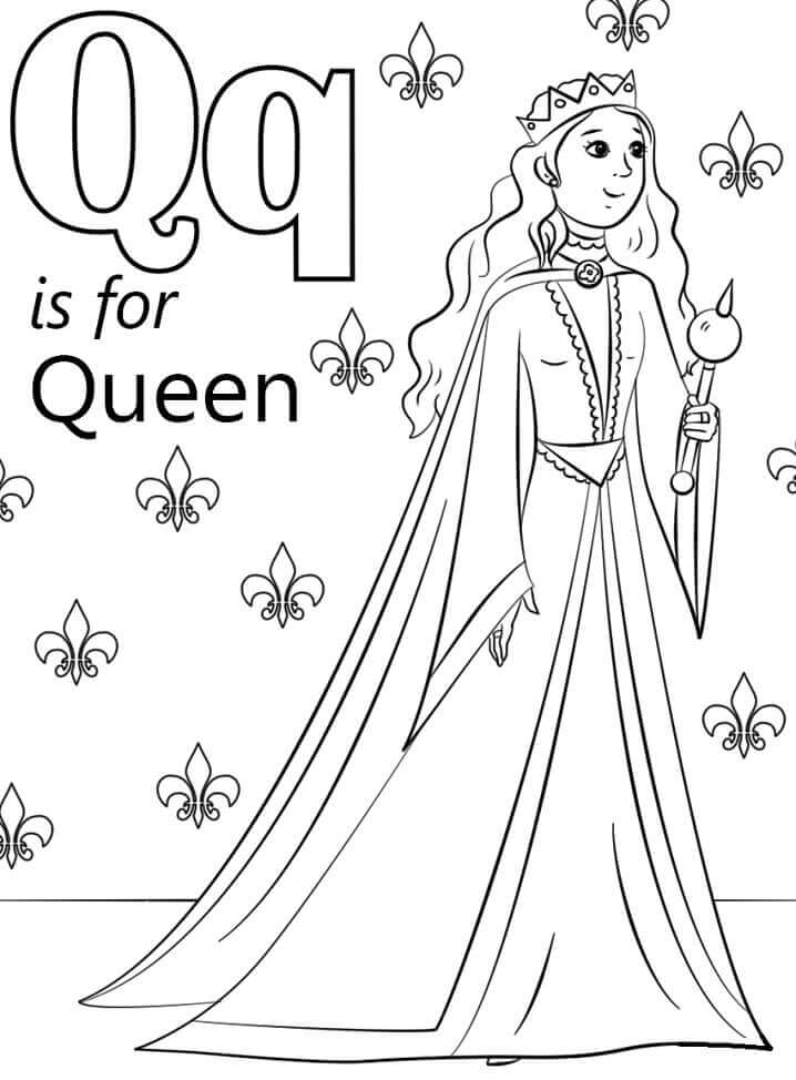 Letra Q para Colorear