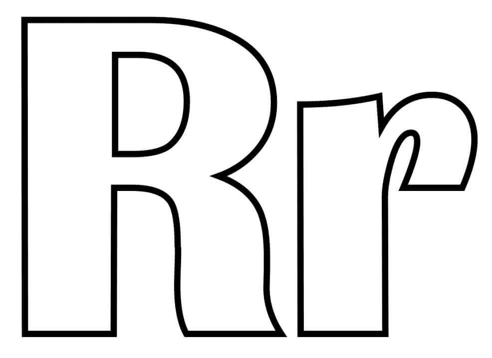 dibujos letra r r para colorear