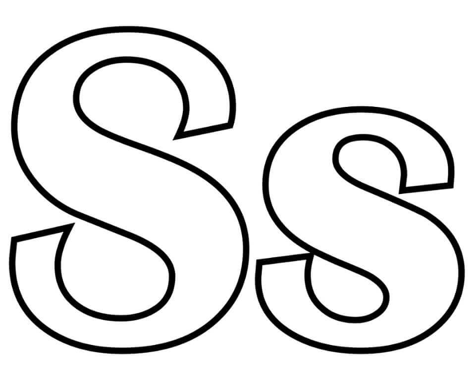 dibujos letra simple s para colorear
