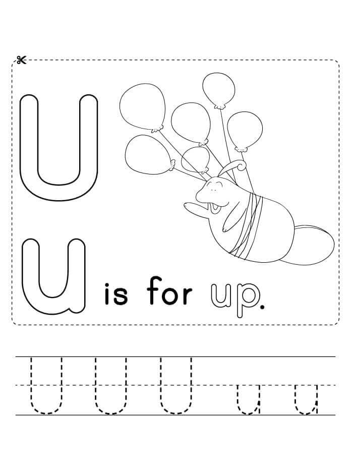 dibujos arriba letra u para colorear