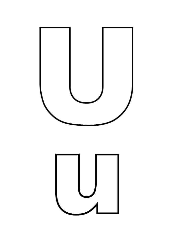 dibujos letra u para imprimir y colorear