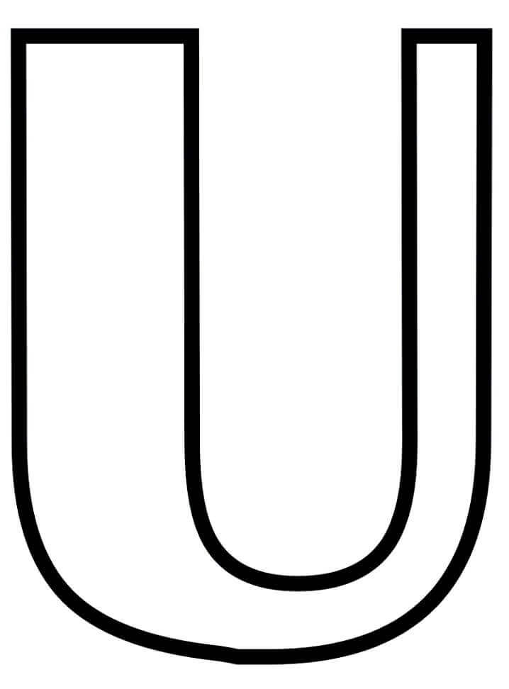 letra u para colorear