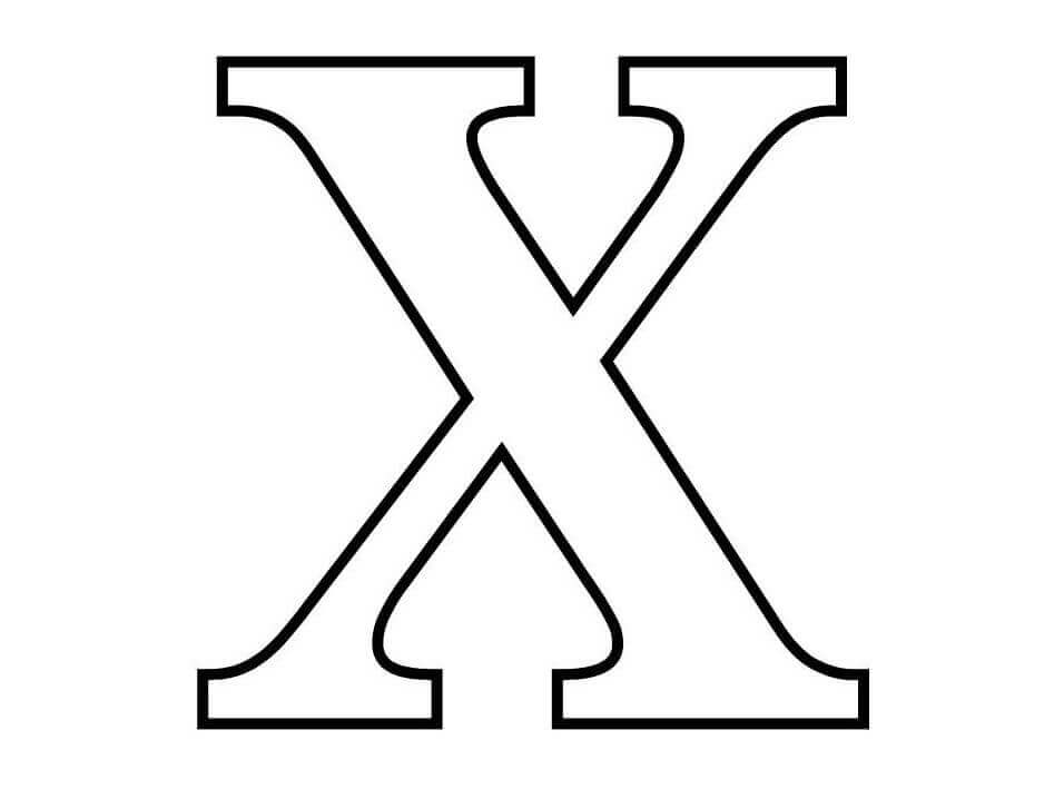 letra x para colorear