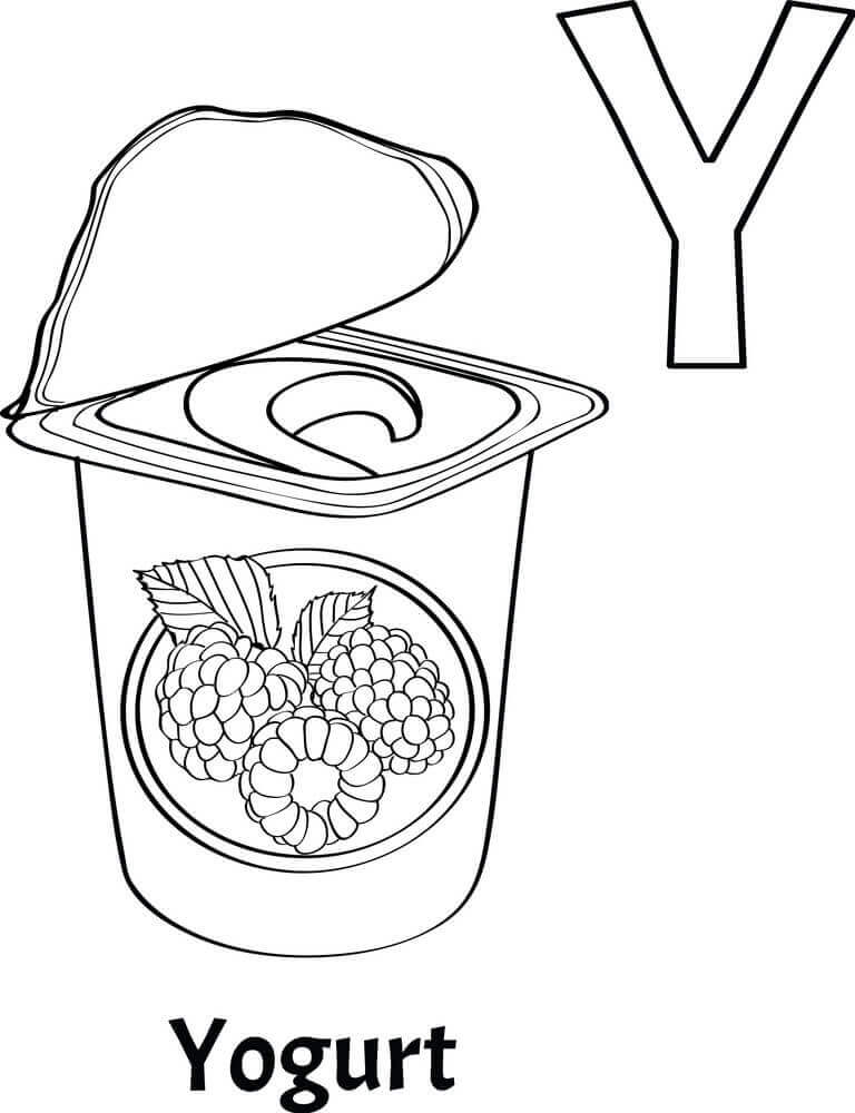 dibujo yo yo letter y para colorear