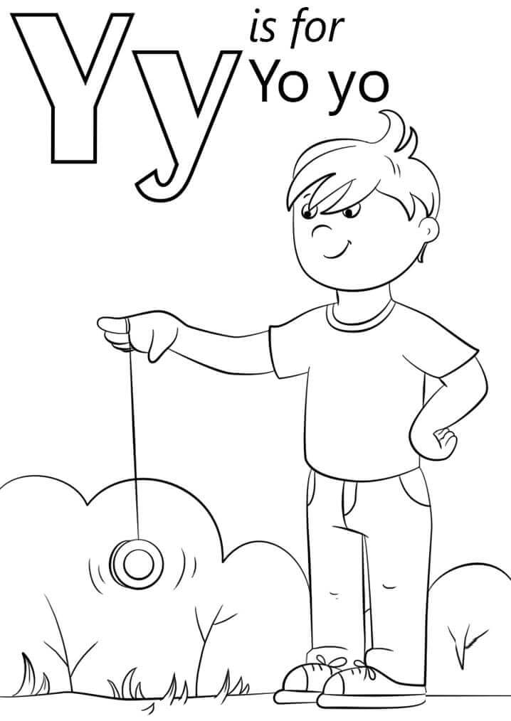 dibujo yogur letra y para colorear