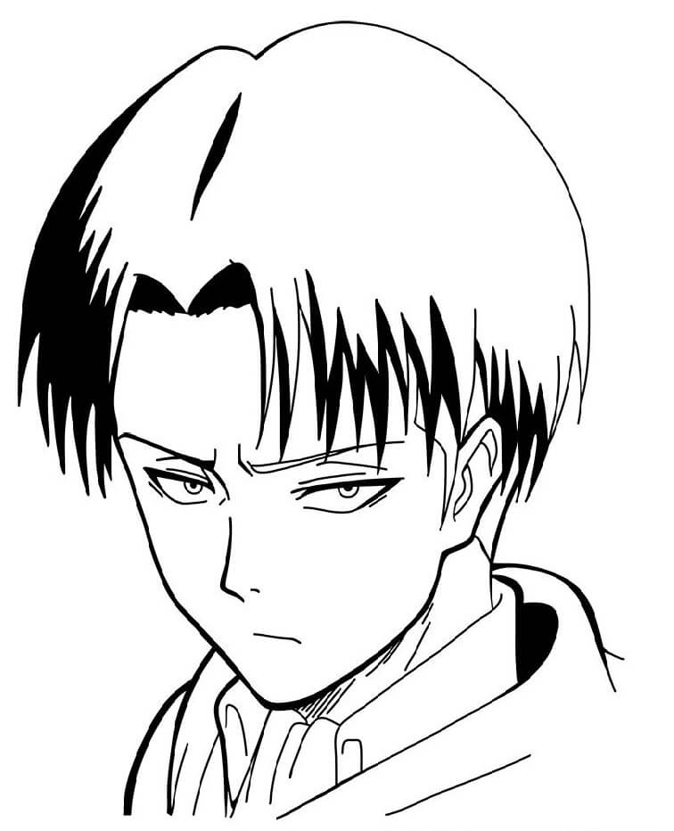 Dibujo de La Cara de Levi Es Genial para Colorear y Imprimir
