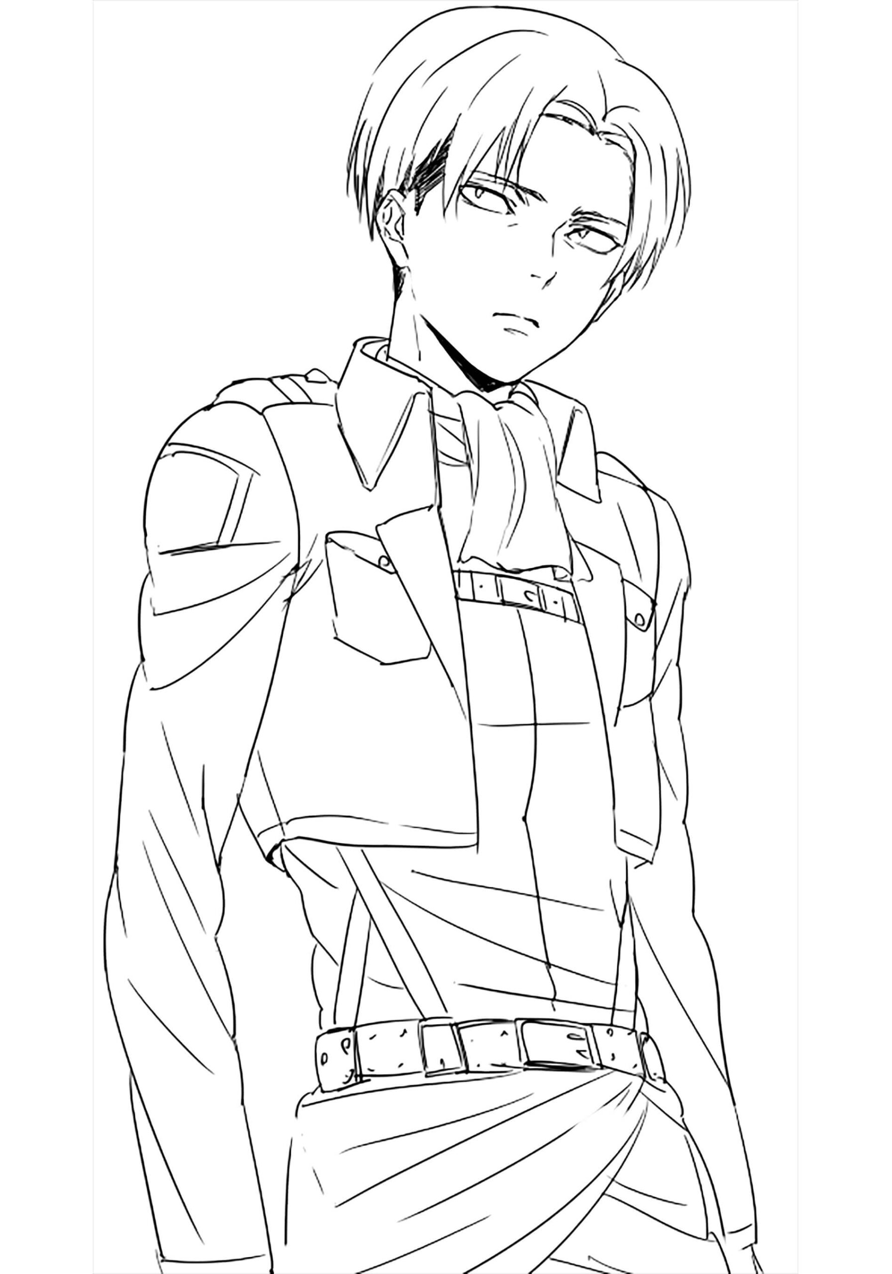 Dibujo de Levi Es Guapo Scaled para Colorear y Imprimir