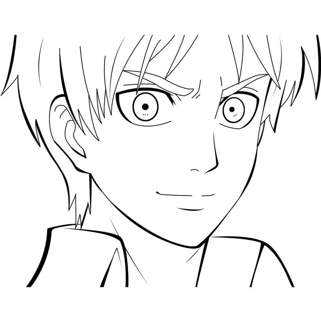 Dibujo de Levi Sonriendo para Colorear y Imprimir