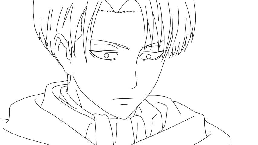 Dibujo de Levi Triste para Colorear y Imprimir
