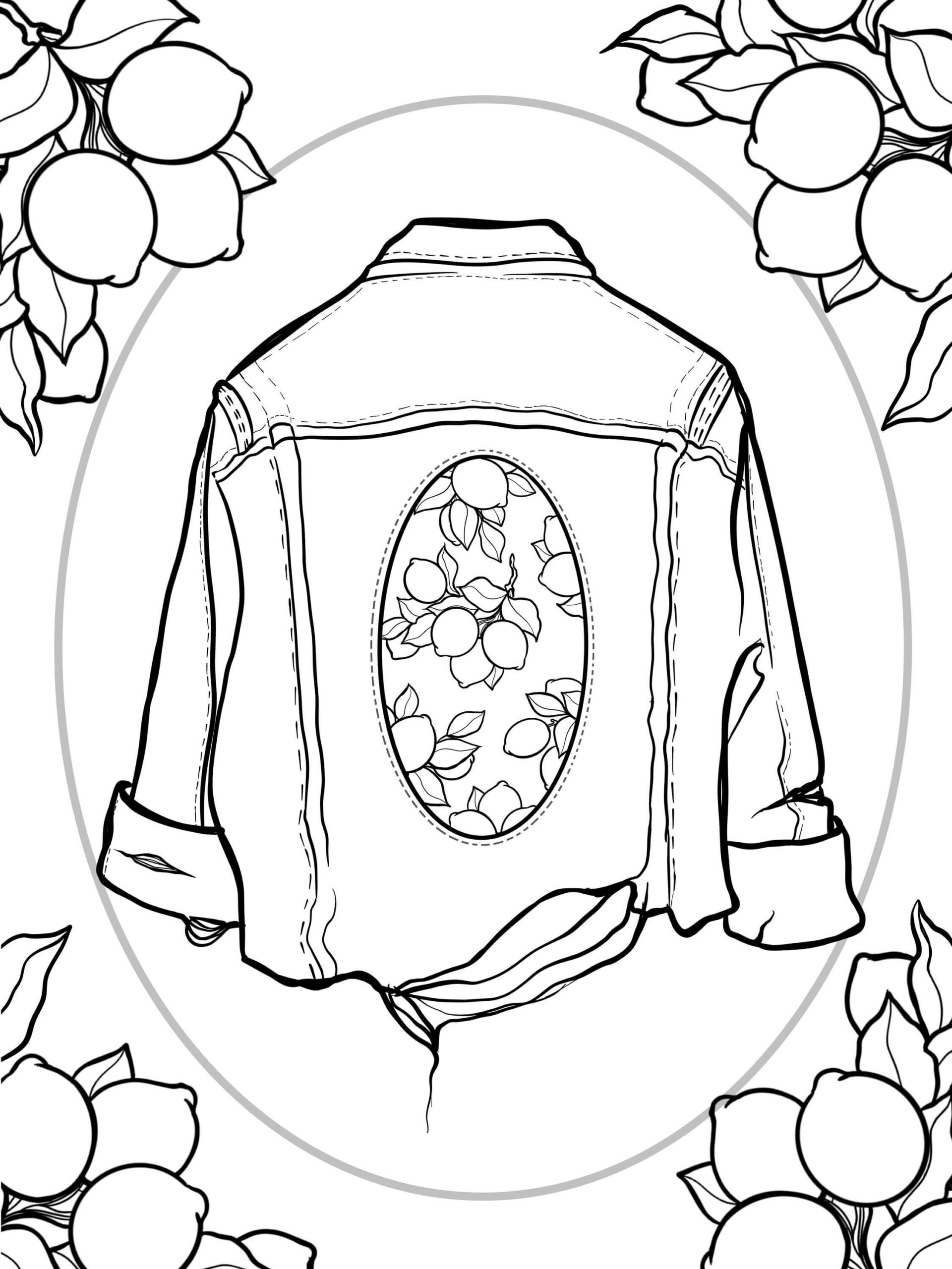 dibujo chaqueta con limon scaled para colorear