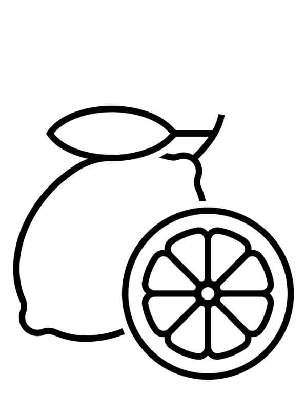 dibujo dibujo basico limon para colorear