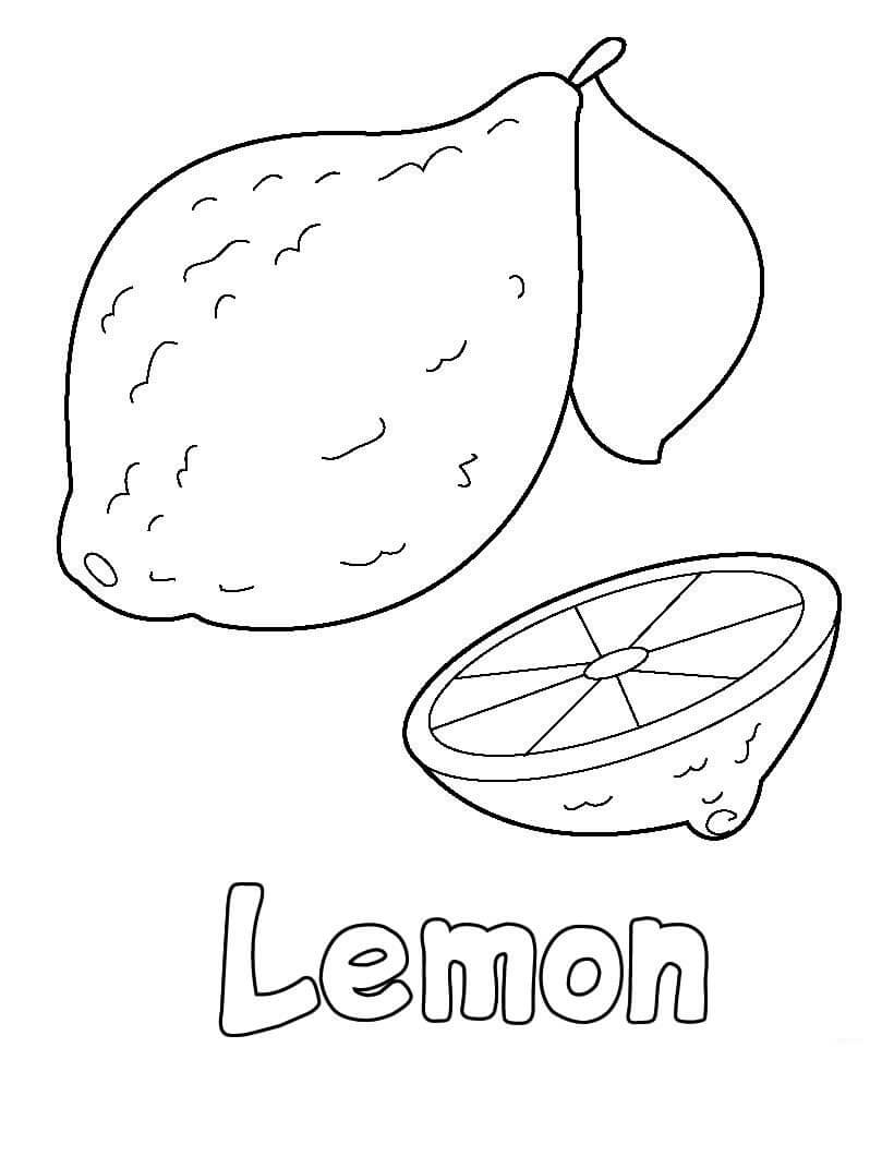 dibujo limon basico para colorear