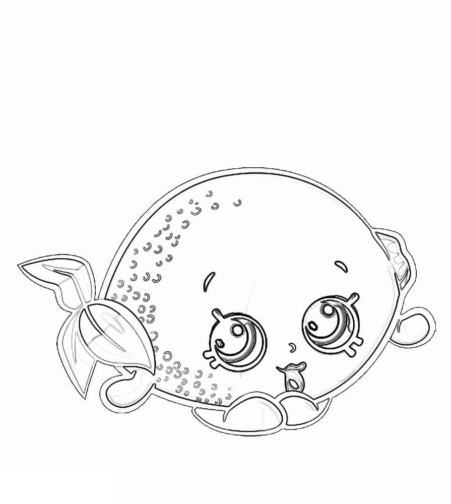 dibujo shopkin pippa limon para colorear