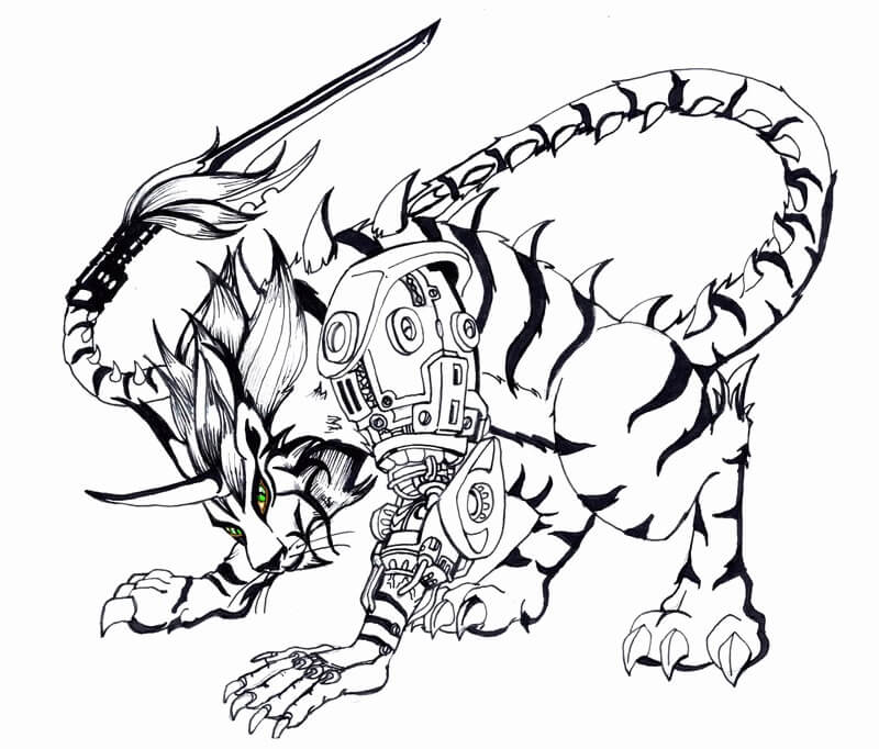 dibujo lince fresco para colorear
