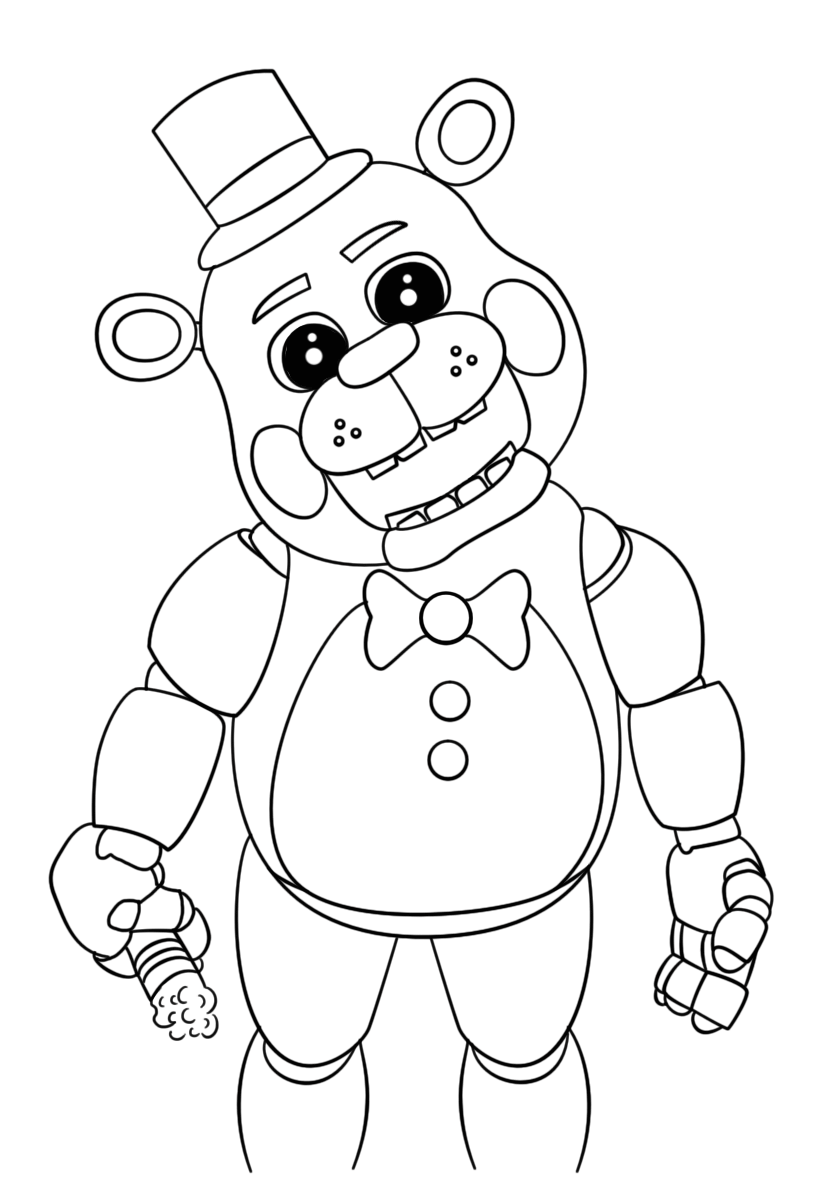 Dibujo de Lindas Cinco Noches En Freddy S para Colorear y Imprimir