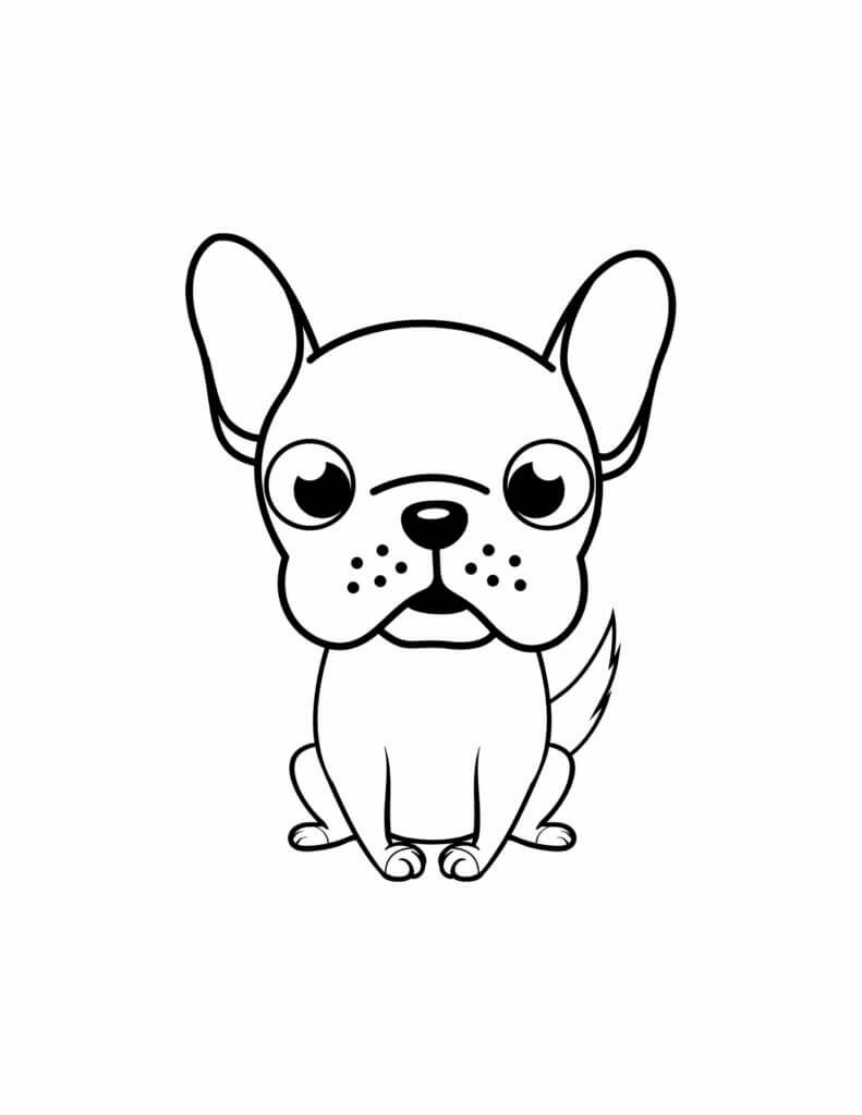 Dibujo de Lindo Pitbull para Colorear y Imprimir