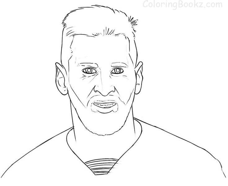 Dibujo de Buen Messi para Colorear y Imprimir