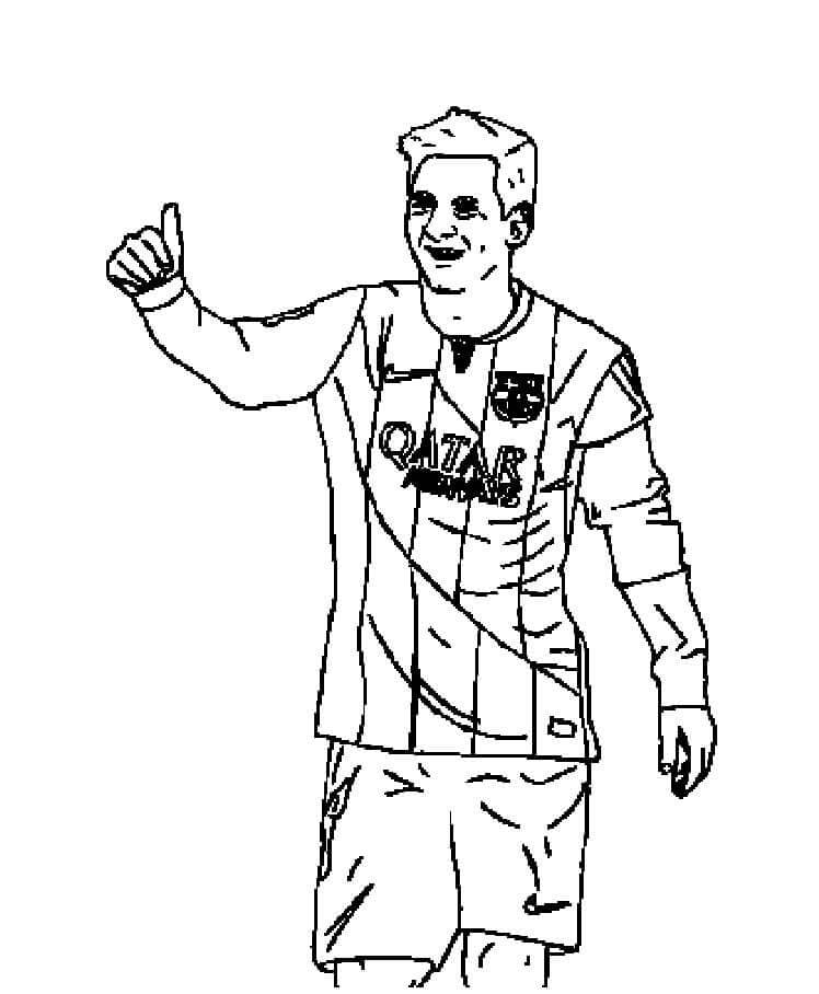 Dibujo de Dibujo Messi para Colorear y Imprimir