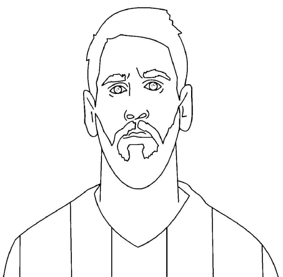 Dibujo de Gran Lionel Messi para Colorear y Imprimir