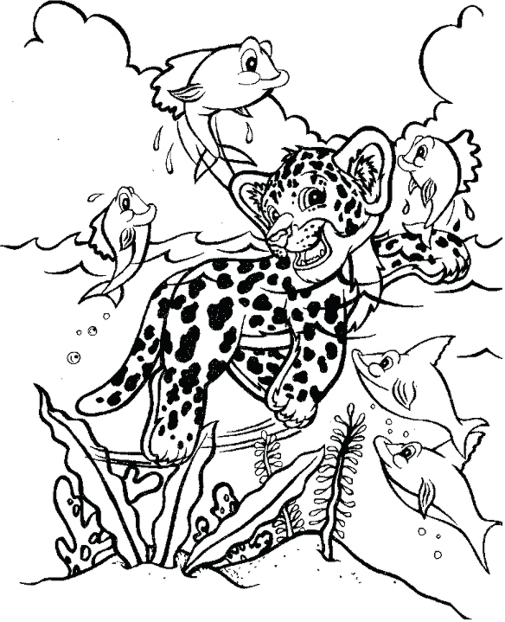 Dibujo de Cazador En Lisa Frank para Colorear y Imprimir
