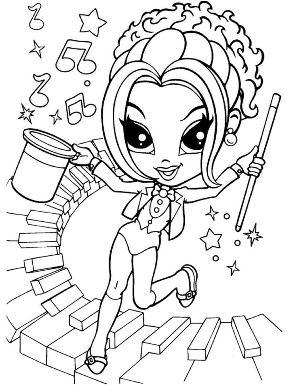 Dibujo de Mago Lisa Frank para Colorear y Imprimir