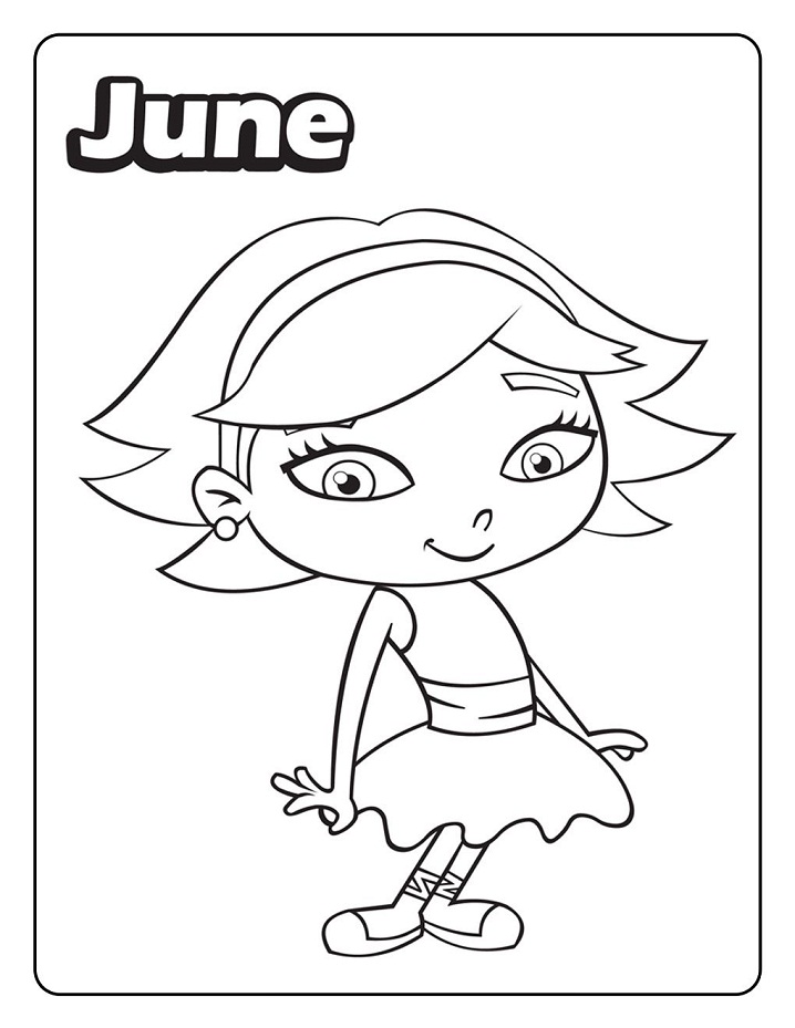 Dibujo de June para Colorear y Imprimir