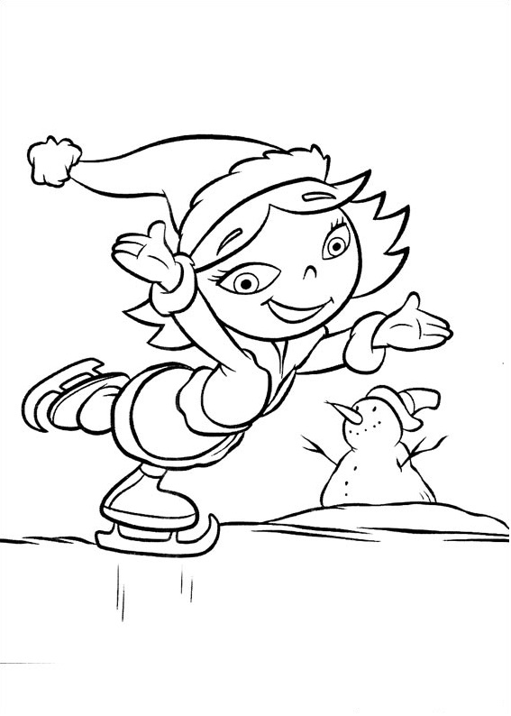Dibujo de Junio de Patinaje sobre Hielo para Colorear y Imprimir