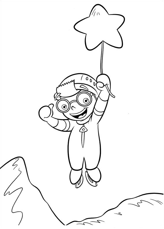 Dibujo de Leo Está Volando para Colorear y Imprimir