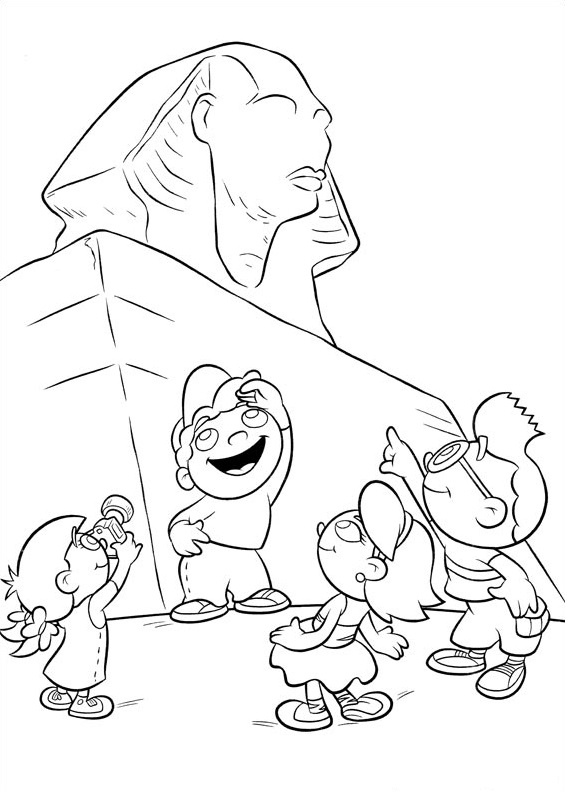 Dibujo de Little Einsteins Visitando La Esfinge para Colorear y Imprimir