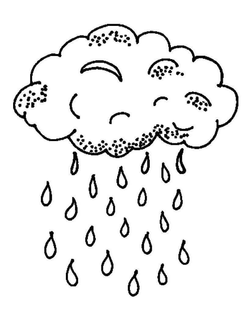 Lluvia para Colorear