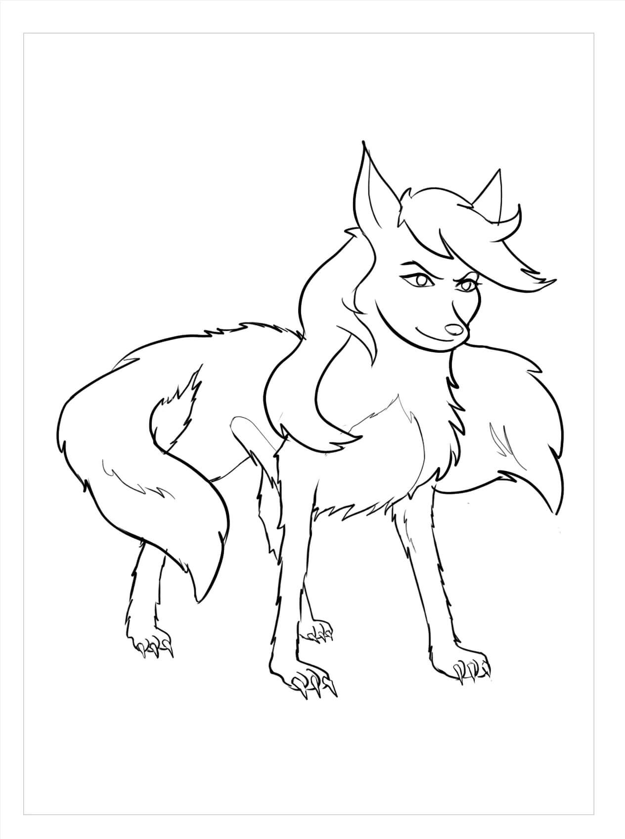 lobo animado