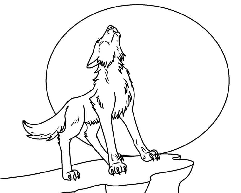 lobo aullando