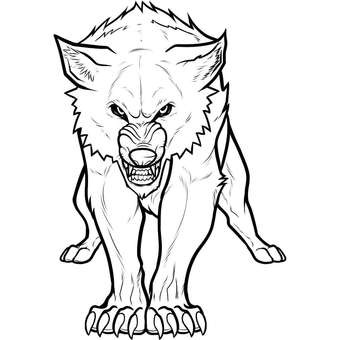 lobo enojado