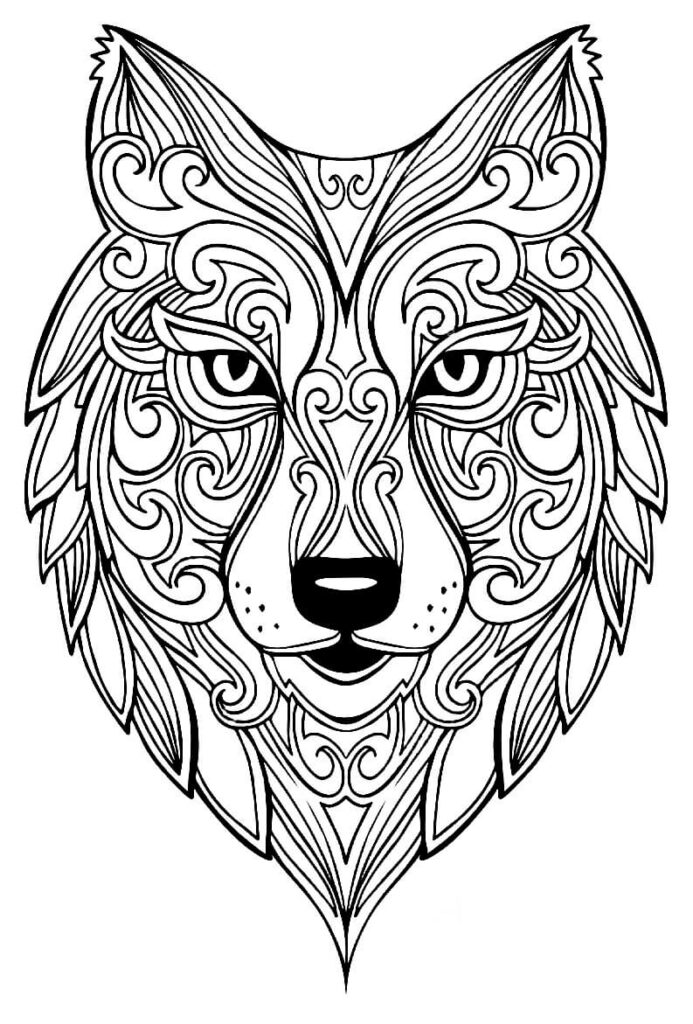 Mandala De Cabeza De Lobo