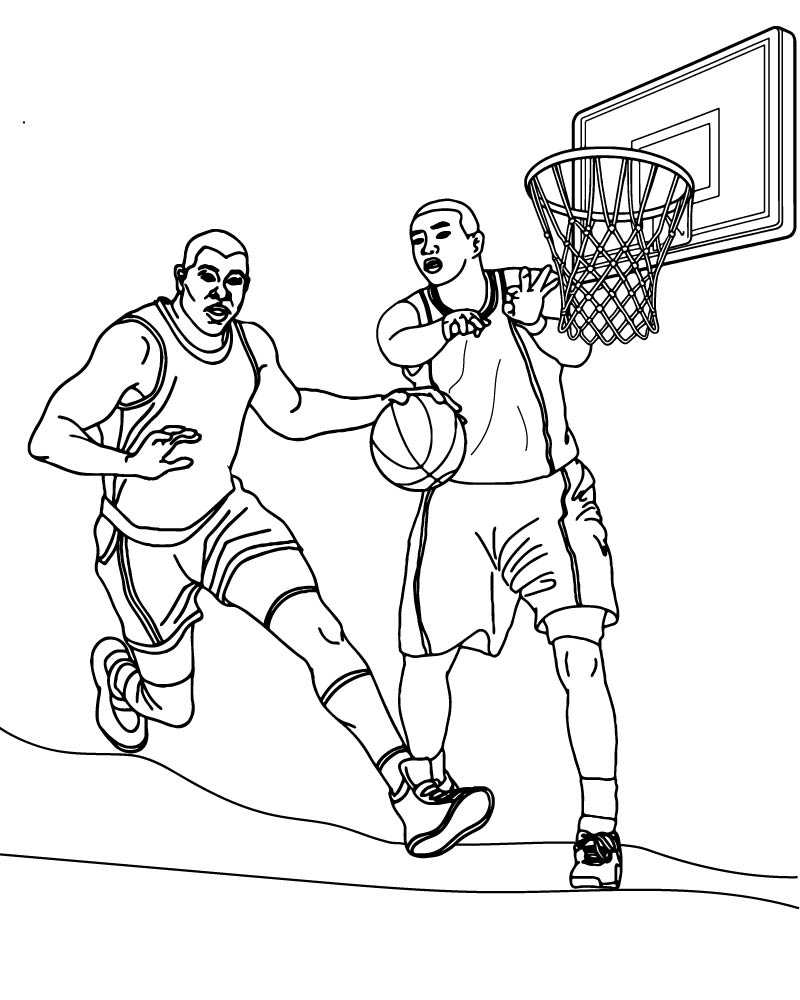 Dibujo de College Basketball Coloring Page para Colorear y Imprimir