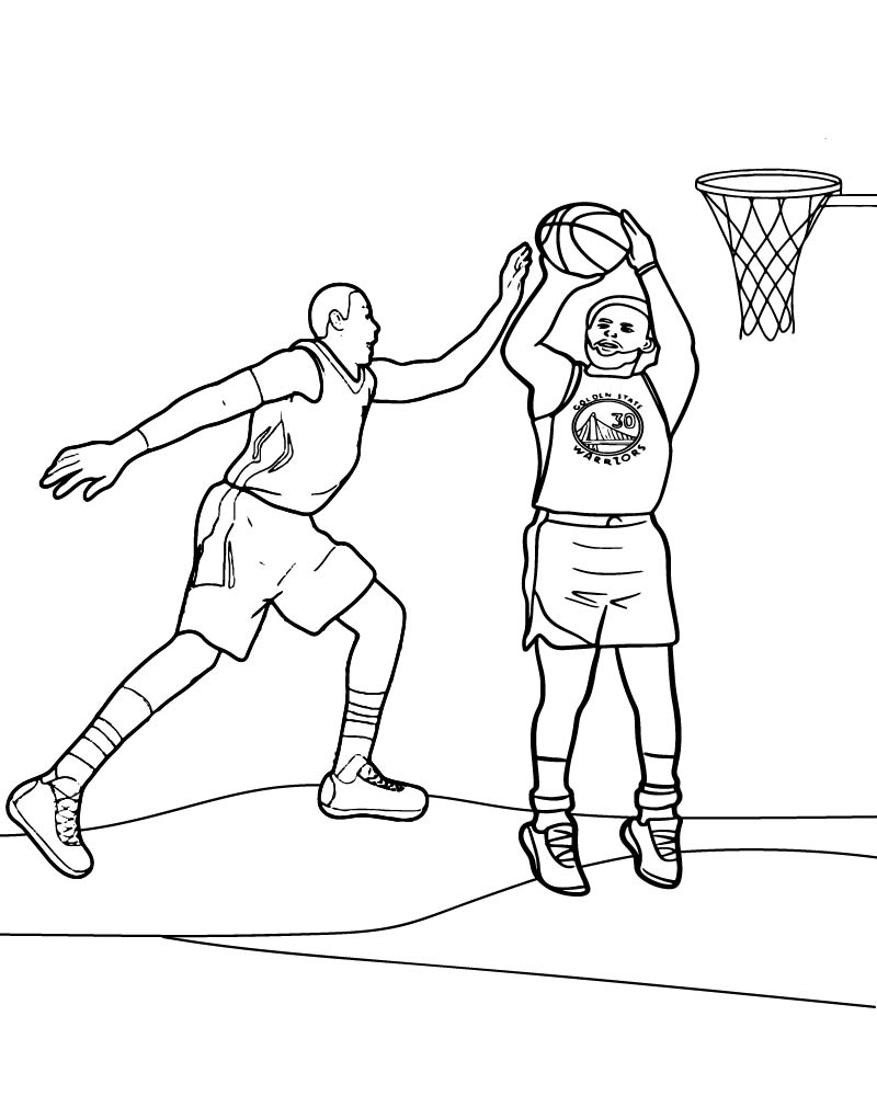 Dibujo de Color And Trace March Madness Coloring Page para Colorear y Imprimir