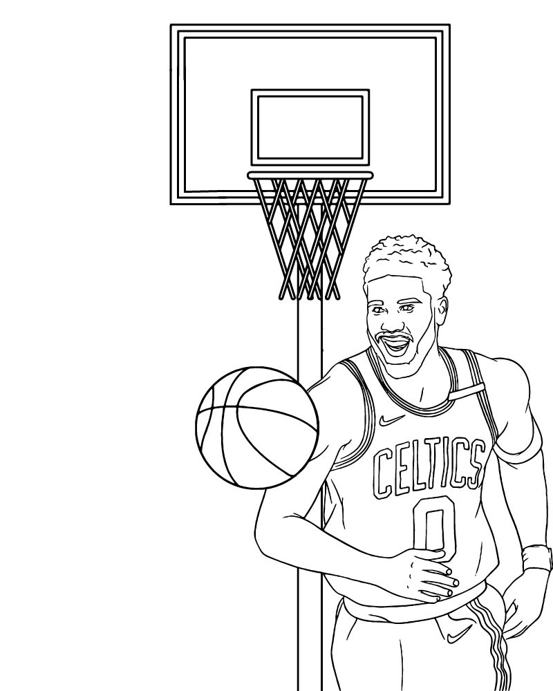Dibujo de March Madness Basketball Coloring Page para Colorear y Imprimir
