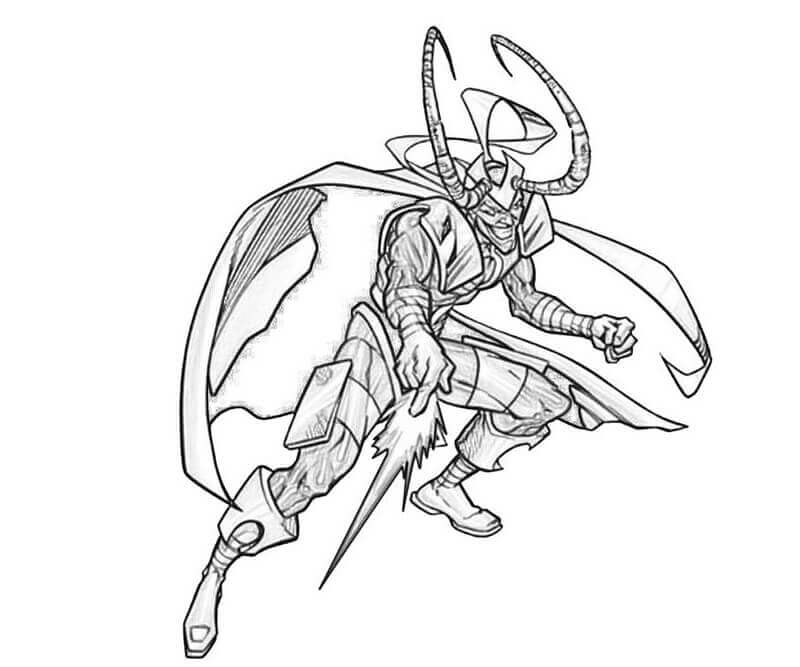 Loki para Colorear