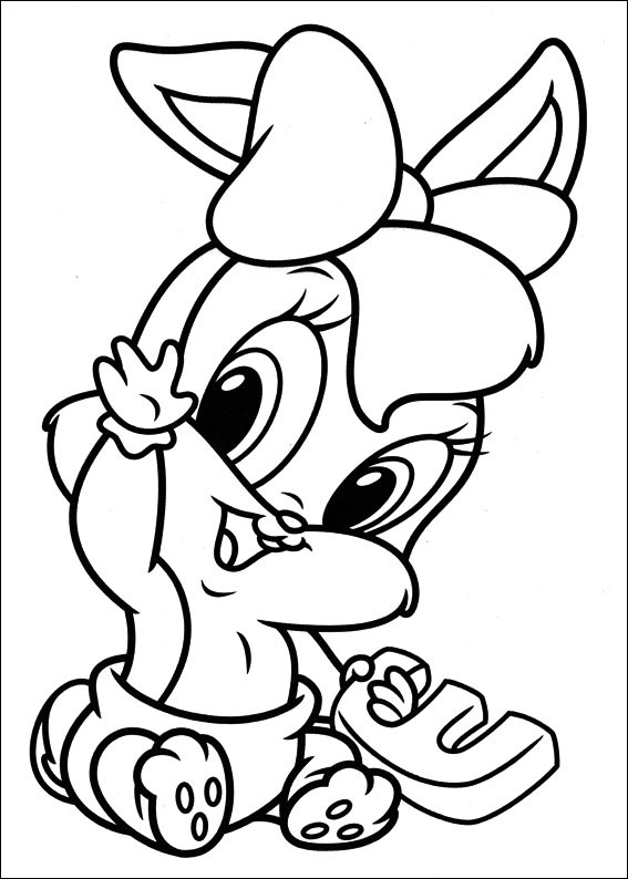 Dibujo de Bebé Lola Diciendo Hola para Colorear y Imprimir